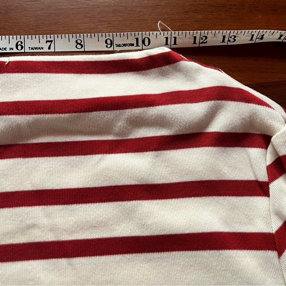 COS Red and White Striped Top